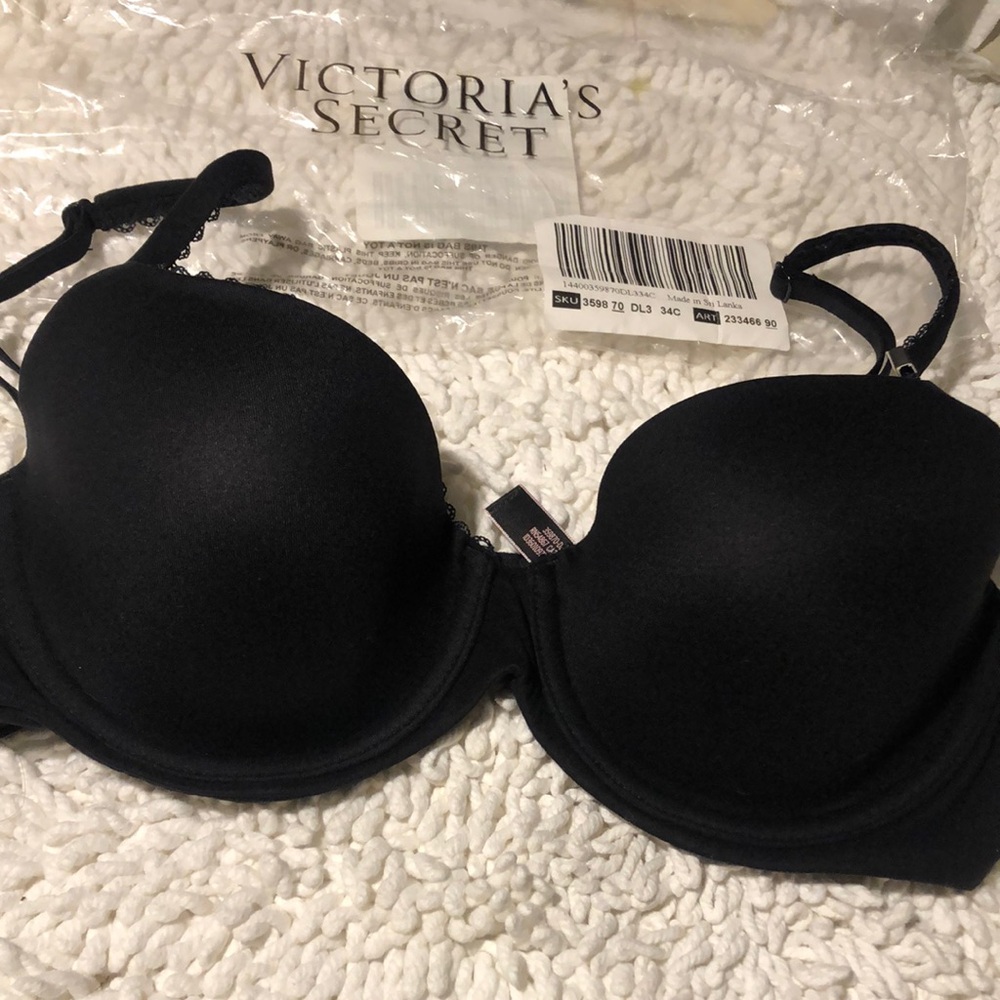 🚨B2G1 New VICTORIA SECRETS Black Smooth Body UnderWired Full Support Bra